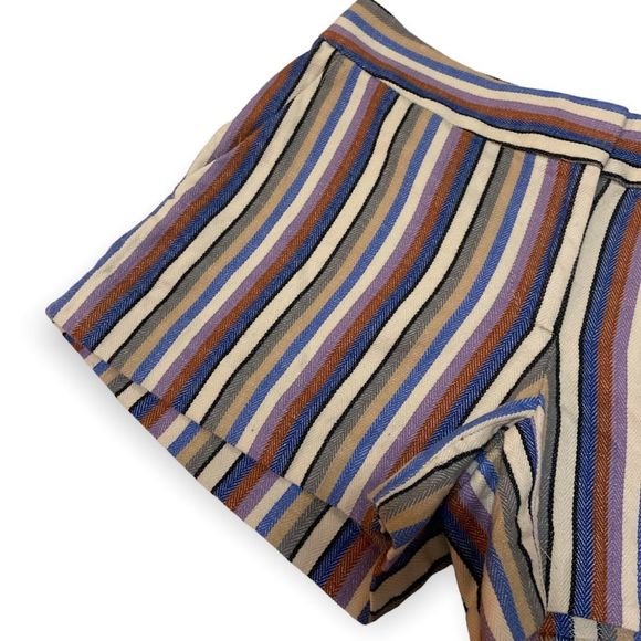 LOFT The Riviera Linen Blend Striped Shorts - Picture 3 of 9